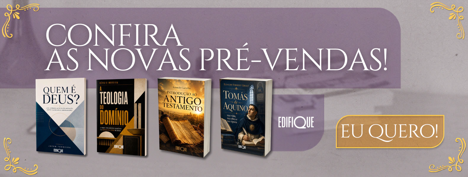Confira as novas pré-vendas da Edifique Editora